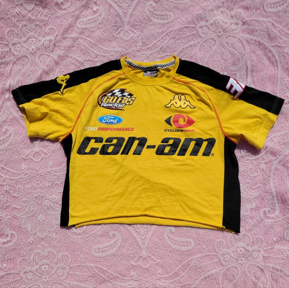 Kappa yellow cropped t-shirt
